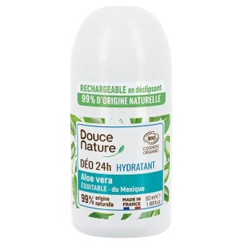Douce Nature Hervulbare deodorant roller met aloë voor alle huidtypes 50 ml