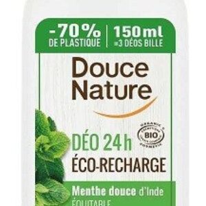 Douce Nature Deodorant navulling met munt voor alle huidtypes 150 ml